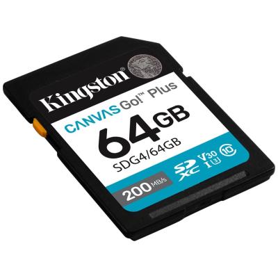 KINGSTON Canvas Go Plus Gen4 64GB SDXC / C10 / UHS-I U3 V30 / up to  200MB/s