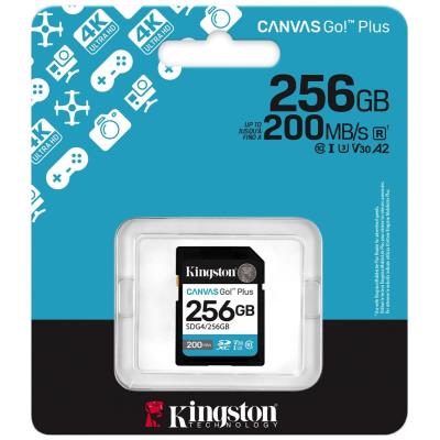 KINGSTON Canvas Go Plus Gen4 256GB SDXC / C10 / UHS-I U3 V30 / up to  200MB/s