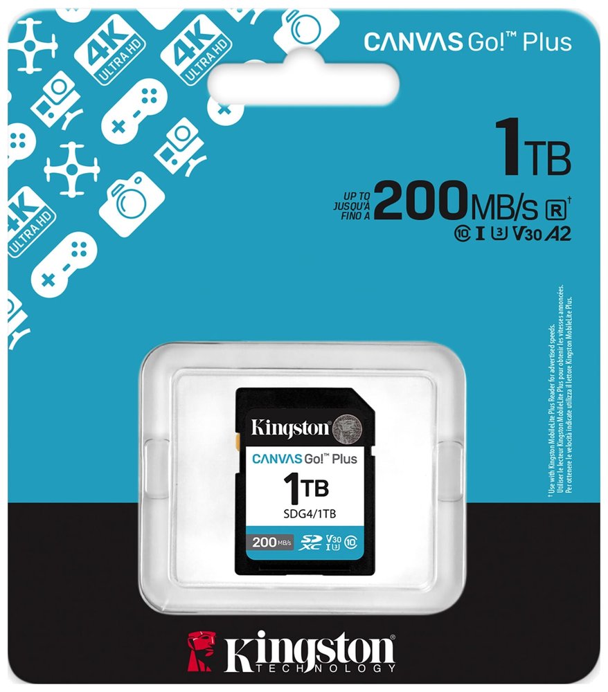 KINGSTON Canvas Go Plus Gen4 1TB SDXC / C10 / UHS-I U3 V30 / up to  200MB/s
