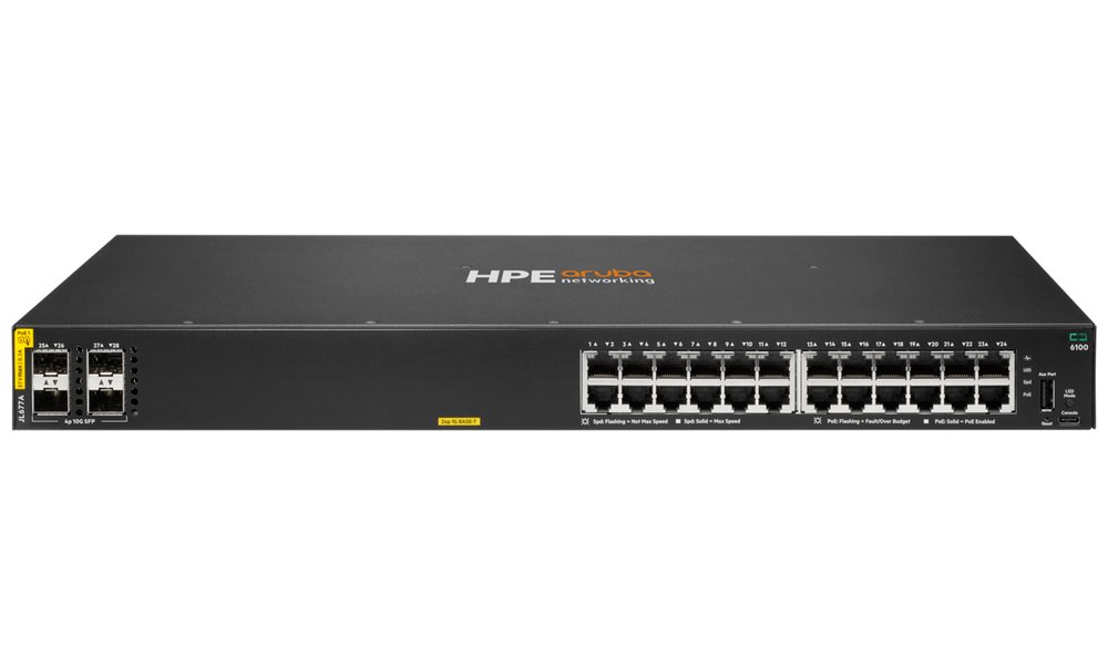 HPE Networking CX 6100 24G CL4 PoE 4SFP+ 370W