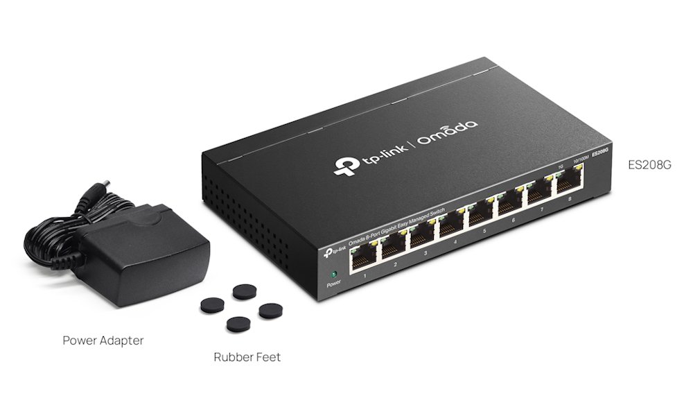 TP-Link ES208G, Omada 8-Port Gigabit Easy Managed Switch, 8x GLAN