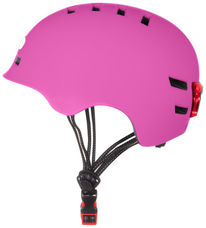 BLUETOUCH bezpečnostní helma s LED/ velikost S/ růžová