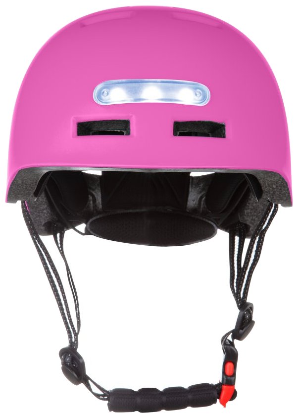 BLUETOUCH bezpečnostní helma s LED/ velikost L/ růžová