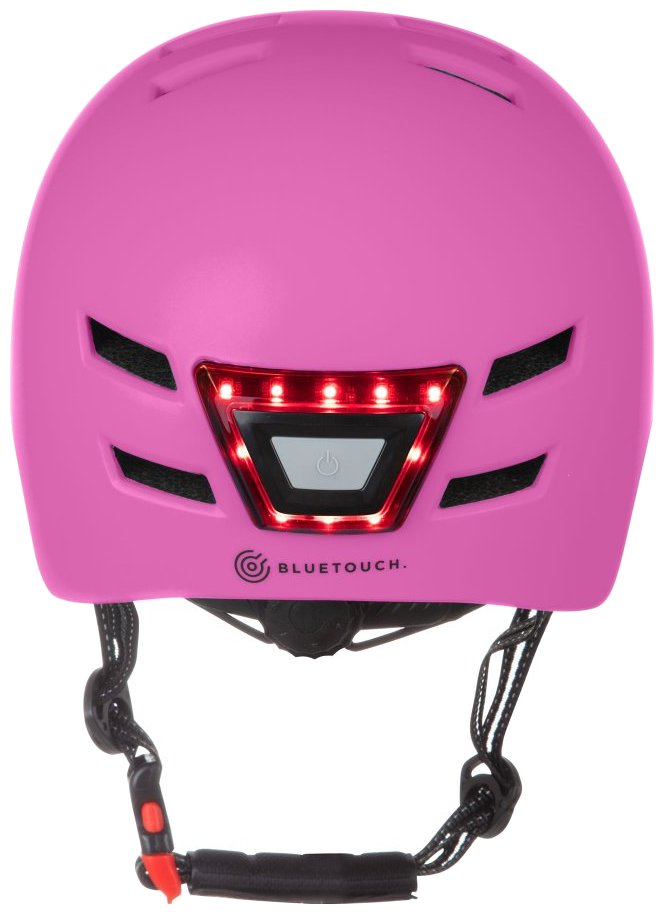 BLUETOUCH bezpečnostní helma s LED/ velikost S/ růžová