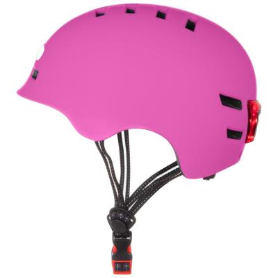 BLUETOUCH bezpečnostní helma s LED/ velikost L/ růžová