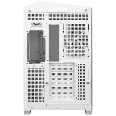 POŠKOZENÝ OBAL - MSI skříň MAG PANO 100R PZ White/ bez zdroje/ levé a přední sklo/ 4x 120 mm A-RGB fan/ 1x USB-C/ 1x USB3.2/ b...
