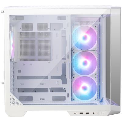 POŠKOZENÝ OBAL - MSI skříň MAG PANO 100R PZ White/ bez zdroje/ levé a přední sklo/ 4x 120 mm A-RGB fan/ 1x USB-C/ 1x USB3.2/ b...