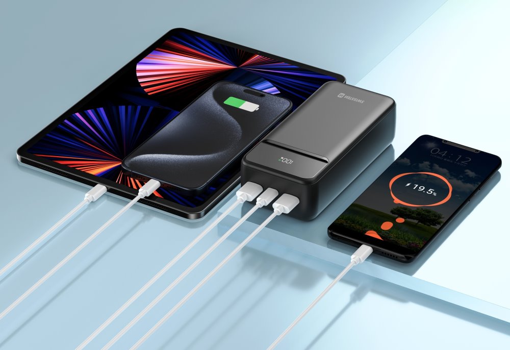 Swissten Power bank 30000 mAh POWER LINE II - černá