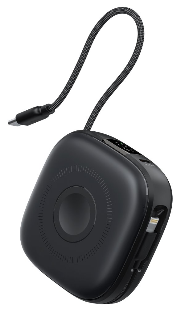 Swissten Power bank VOLTBOX MagGO 10000 mAh s integrovanými kabely + MAGSAFE + Apple WATCH