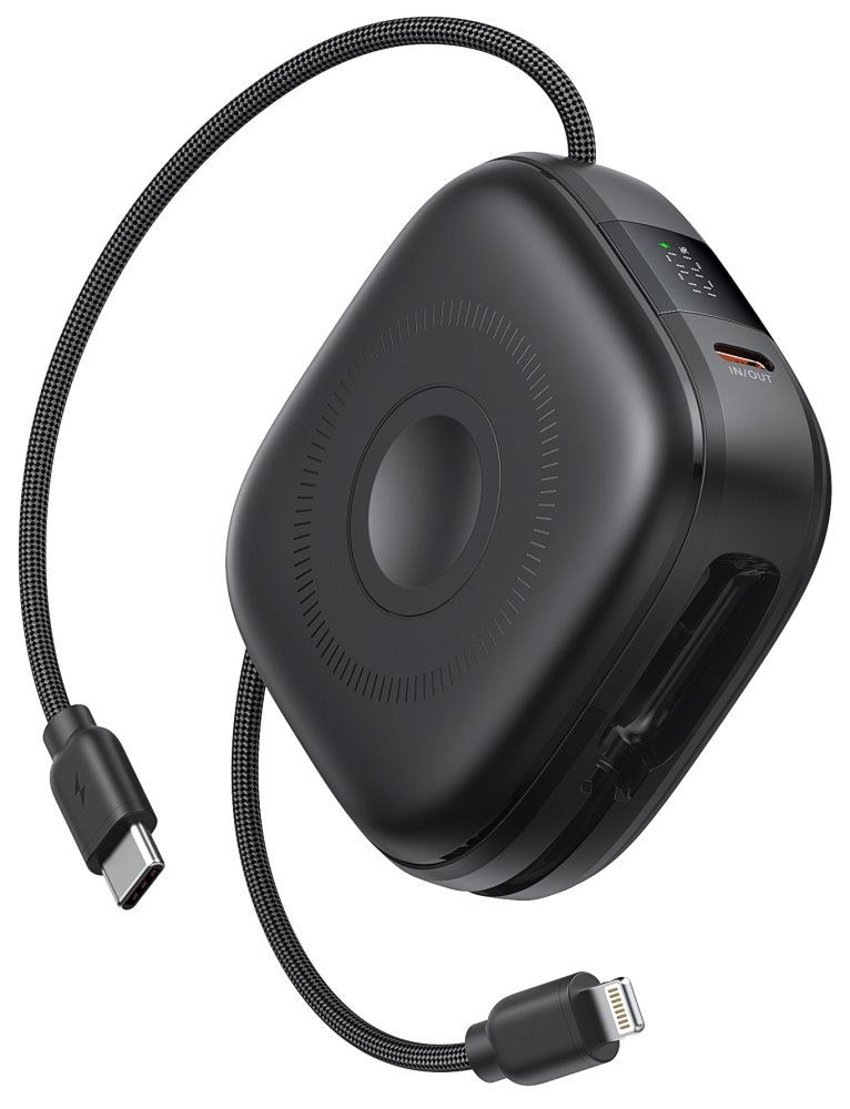 Swissten Power bank VOLTBOX MagGO 10000 mAh s integrovanými kabely + MAGSAFE + Apple WATCH