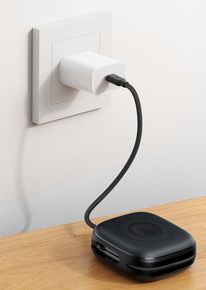 Swissten Power bank VOLTBOX MagGO 10000 mAh s integrovanými kabely + MAGSAFE + Apple WATCH