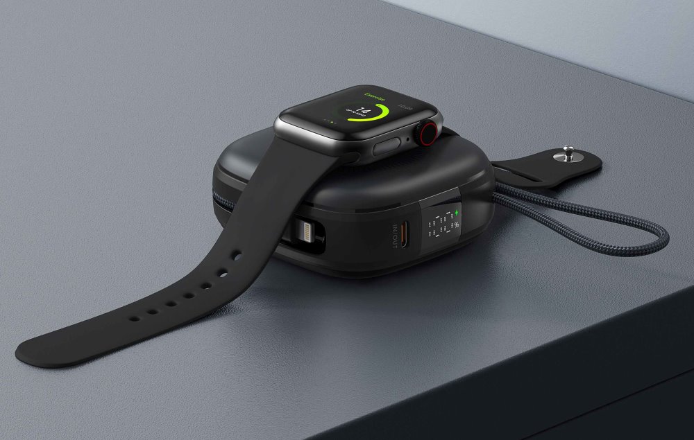 Swissten Power bank VOLTBOX MagGO 10000 mAh s integrovanými kabely + MAGSAFE + Apple WATCH