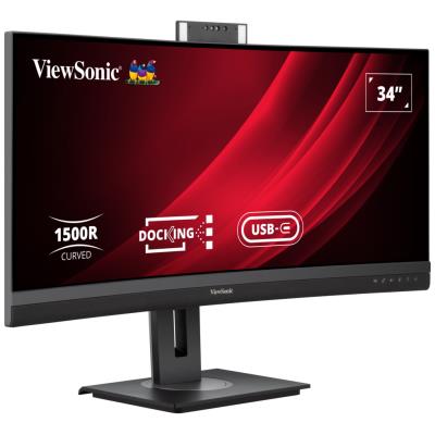 ViewSonic VG3457CV 34" 21:9,3440 x 1440,SuperClear®VA,zakřivený,2 HDMI,DP,100W USB-C,RJ45,USB,speakers,výš. nast.,webcam
