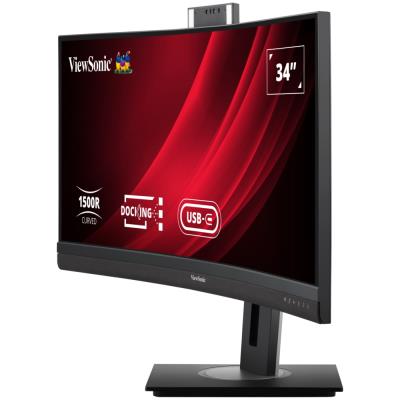 ViewSonic VG3457CV 34" 21:9,3440 x 1440,SuperClear®VA,zakřivený,2 HDMI,DP,100W USB-C,RJ45,USB,speakers,výš. nast.,webcam