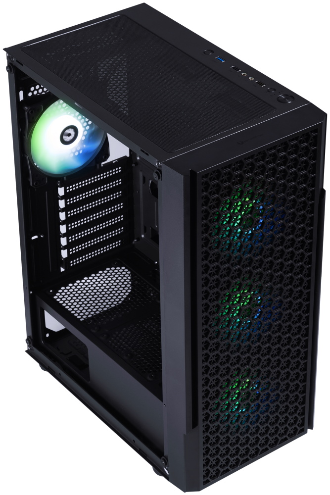 BitFenix skříň Proton / ATX / 4x 120 mms FRGB fan / USB 3.0 / 2x USB 2.0 / tvrzené sklo / černá