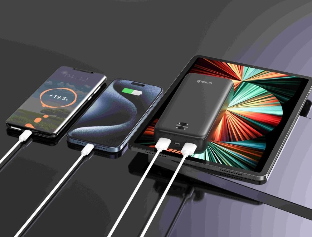 Swissten Power bank 20000 mAh WORX PRO - černá