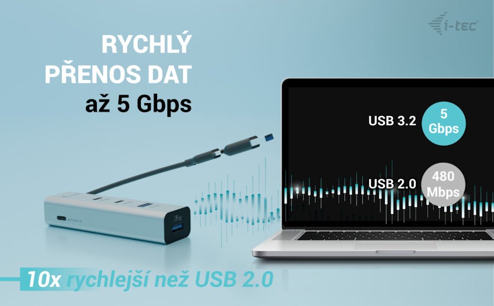 i-tec univerzální nabíjecí Metal HUB 2x USB-C + 2x USB-A Port, PD 85W
