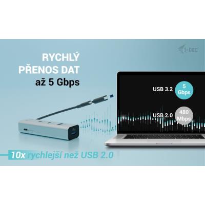 i-tec univerzální nabíjecí Metal HUB 2x USB-C + 2x USB-A Port, PD 85W