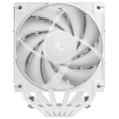 DEEPCOOL chladič AG620 WH ARGB V2 / 2x 120mm fan / 6x heatpipes / PWM / pro Intel i AMD / bílý
