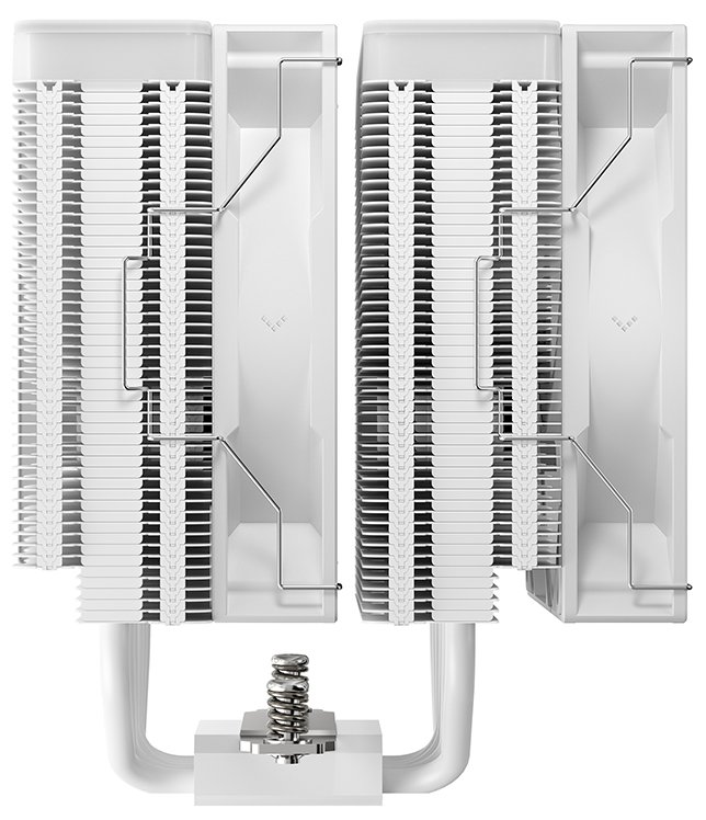 DEEPCOOL chladič AG620 WH ARGB V2 / 2x 120mm fan / 6x heatpipes / PWM / pro Intel i AMD / bílý