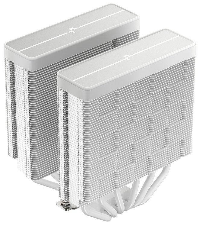 DEEPCOOL chladič AG620 WH ARGB V2 / 2x 120mm fan / 6x heatpipes / PWM / pro Intel i AMD / bílý