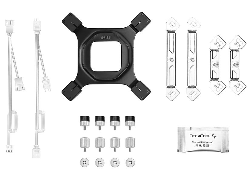 DEEPCOOL chladič AG620 WH ARGB V2 / 2x 120mm fan / 6x heatpipes / PWM / pro Intel i AMD / bílý