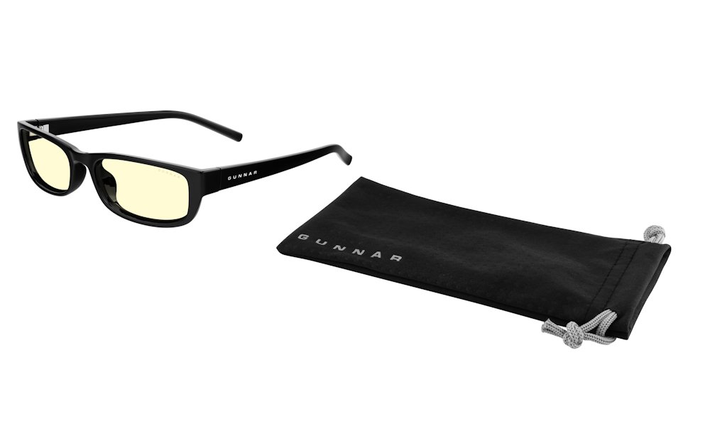 GUNNAR kancelářske/herní brýle  ELIN ONYX jantarová skla BLF 65 GUNNAR focus