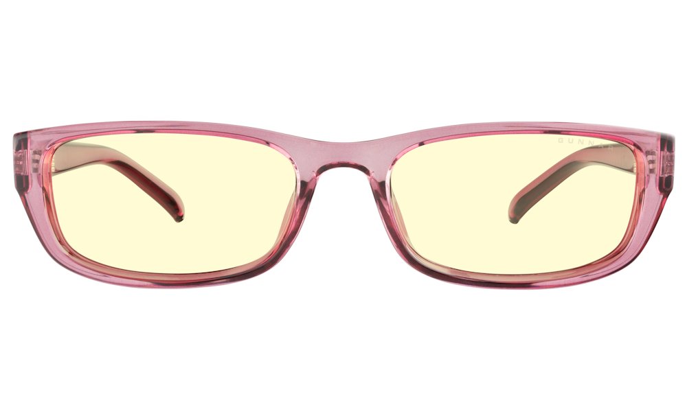 GUNNAR kancelářske/herní brýle  ELIN PLUM CRYSTAL jantarová skla BLF 65 GUNNAR focus