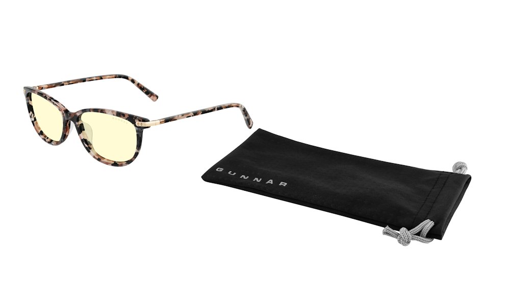 GUNNAR kancelářske/herní brýle  INGRID PINK FLOWER jantarová skla BLF 65 GUNNAR focus