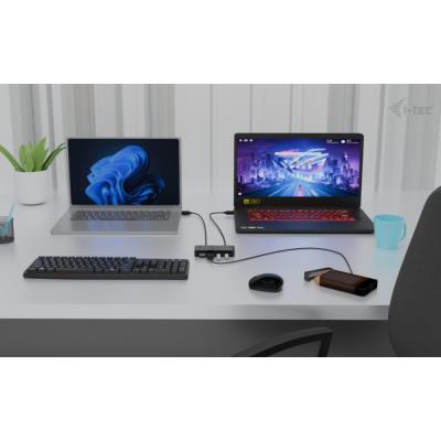 i-tec univerzální KVM HUB 2x USB-C + 2x USB-A 3.0 Port