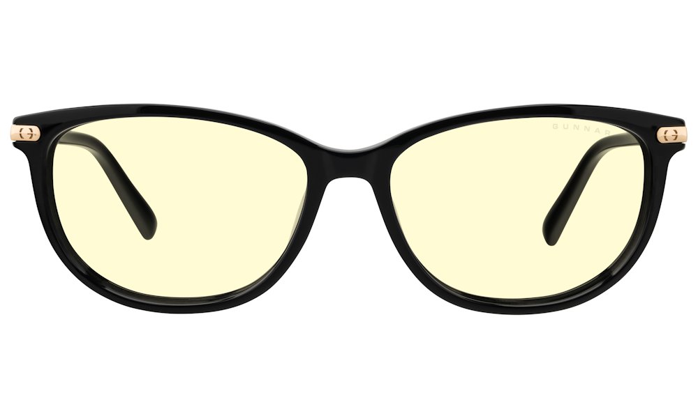 GUNNAR kancelářske/herní brýle  INGRID ONYX jantarová skla BLF 65 GUNNAR focus