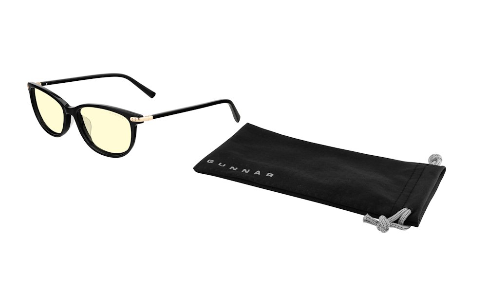 GUNNAR kancelářske/herní brýle  INGRID ONYX jantarová skla BLF 65 GUNNAR focus