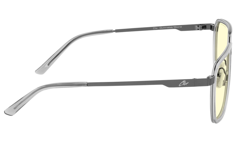 GUNNAR kancelářske/herní brýle  CLIX STONE/GUNMETAL jantarová skla BLF 65 GUNNAR focus