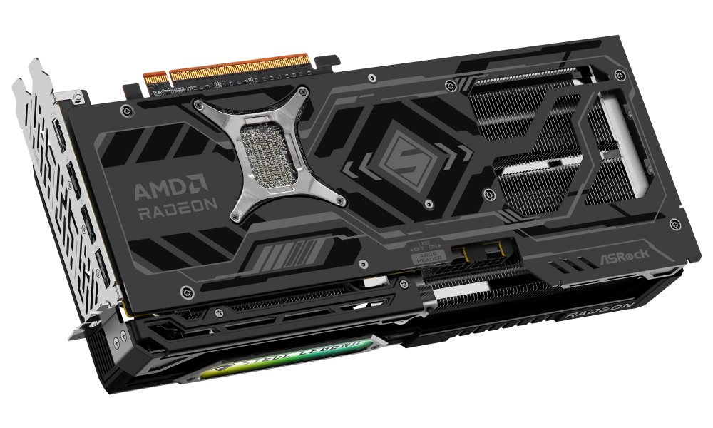 ASROCK AMD Radeon RX 9070 XT Steel Legend Dark 16GB / 16GB GDDR6 / PCI-E / HDMI / 3x DP / černá