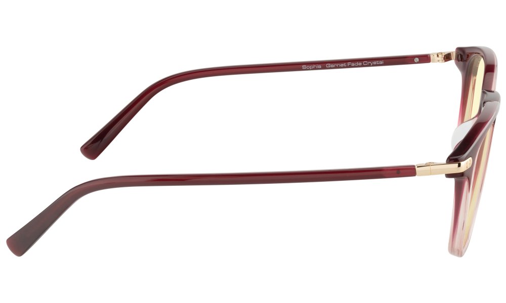 GUNNAR kancelářske/herní brýle  SOFIA GARNET FADE CRYSTAL jantarová skla BLF 65 GUNNAR focus