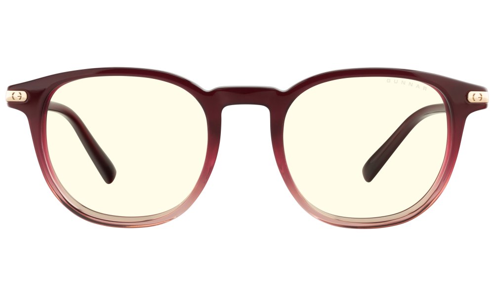 GUNNAR kancelářske/herní brýle  SOFIA GARNET FADE CRYSTAL čirá skla BLF 35 GUNNAR focus