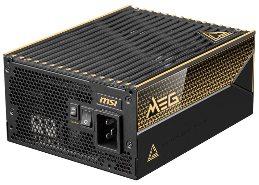 MSI zdroj MEG Ai1600T PCIE5/ 1600W/ ATX3.1/ akt. PFC/ 12 let celk. záruka/ 135mm fan/ modulární kabeláž/ 80PLUS Titanium