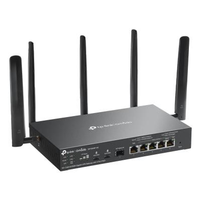 TP-Link ER706WP-4G Omada VPN Router, 2x Nano SIM, AX3000 WiFi 6, 1x SFP GWAN, 1x GWAN, 4x GLAN PoE+
