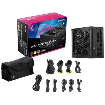 MSI zdroj MPG A1000GS PCIE5/ 1000W/ ATX3.1/ akt. PFC/ 10 let celk. záruka/ 135mm fan/ modulární kabeláž/ 80PLUS Gold