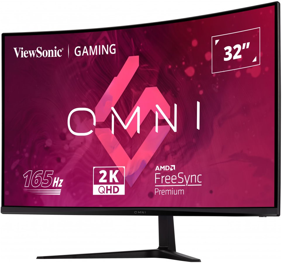 POŠKOZENÝ OBAL - ViewSonic VX3218C-2K OMNI /32" prohnutý/VA/16:9/2560x1440 / 165Hz/ 1ms/ 250cd/m2 / Freesync premium /2xHDMI /...