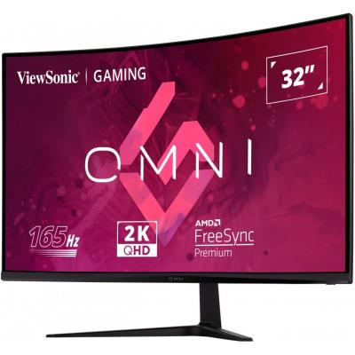POŠKOZENÝ OBAL - ViewSonic VX3218C-2K OMNI /32" prohnutý/VA/16:9/2560x1440 / 165Hz/ 1ms/ 250cd/m2 / Freesync premium /2xHDMI /...
