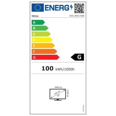 DAHUA 55" LED LM55-F400/ IPS/ 3840x2160(UHD)/ 5000:1/ 8ms/ 380 cd/m2/ HDMI/ USB/ REPRO/ VESA400x200/ černý/ provoz 24/7