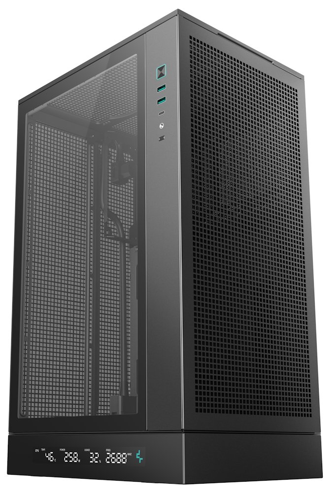 DEEPCOOL skříň CH270 Digital / microATX / 2 x USB 3.0 / USB-C / mesh panely / černá