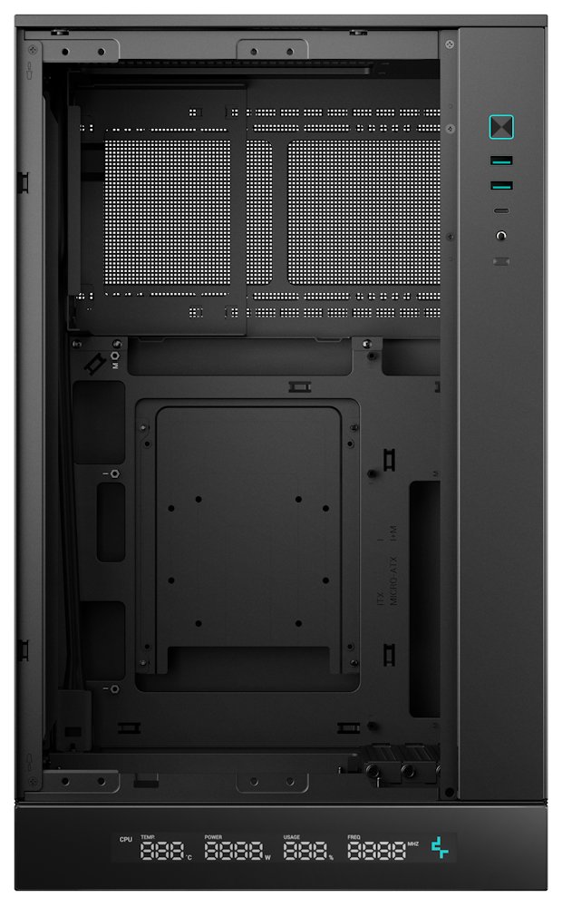 DEEPCOOL skříň CH270 Digital / microATX / 2 x USB 3.0 / USB-C / mesh panely / černá