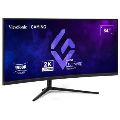 ViewSonic VX3418C-2K '34" 21:9, 3440 x 1440, VA, 1500R zakřivený, 180Hz, 1ms MPRT, 2 HDMI, 2 DP, speakers, výš. nast.