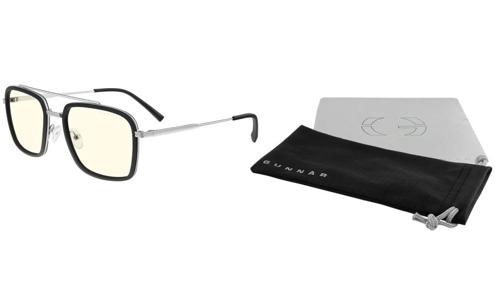 POŠKOZENÝ OBAL - GUNNAR kancelářske/herní brýle  BARRON SILVER čirá skla BLF 35 GUNNAR focus