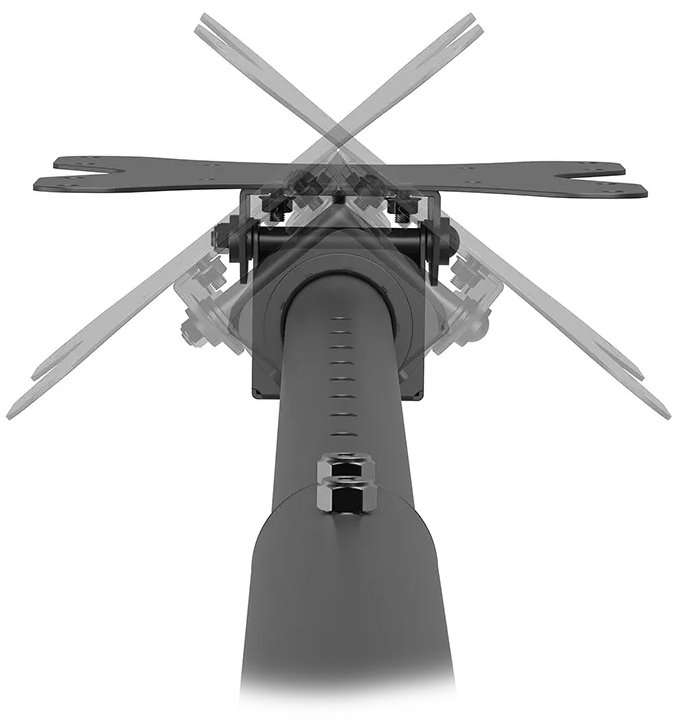 Neomounts CL35-340BL12 Flat Screen Ceiling Mount (Height: 106-156 cm)