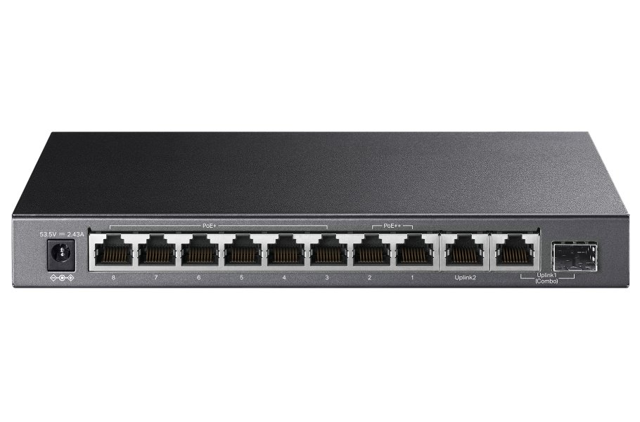 TP-Link TL-SG1210PP - 10-portový Switch PoE+ s 8x GLAN PoE+, 2x GLAN, 1x Combo Gigabit SFP, 123W PoE budget