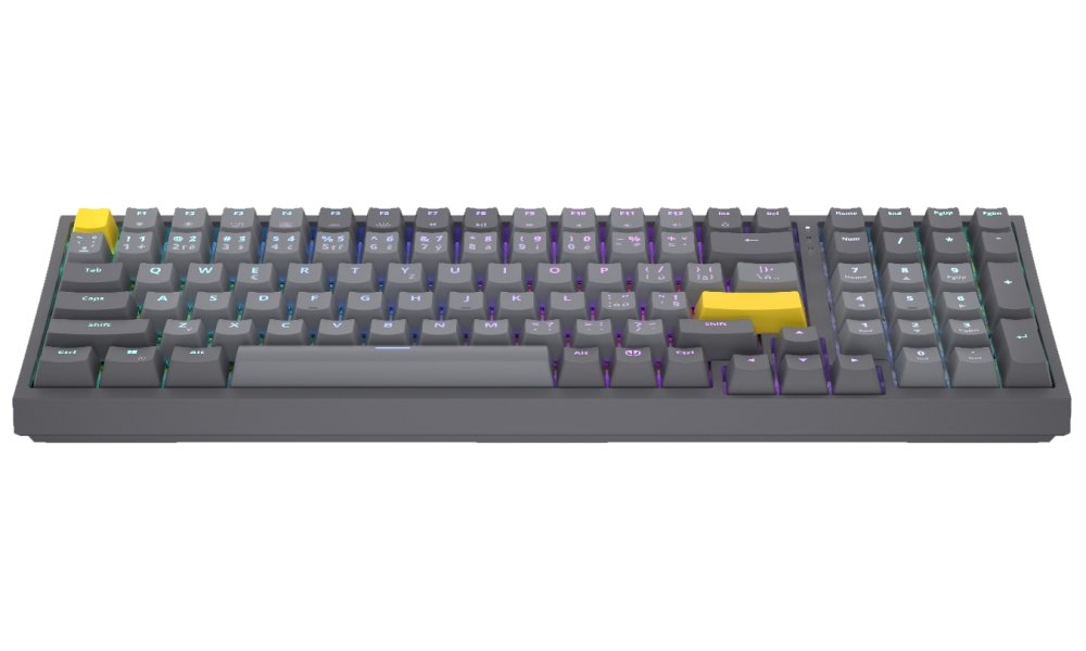 Endorfy mechanická klávesnice Celeris 1800 / BT / USB / bezdrát / MacOS kompatibilní / sidetune / US layout