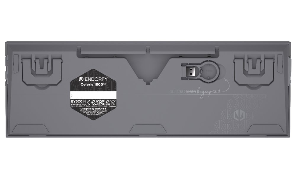 Endorfy mechanická klávesnice Celeris 1800 / BT / USB / bezdrát / MacOS kompatibilní / sidetune / US layout